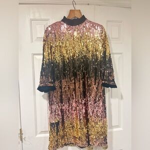 Zara Black Sequin Dress